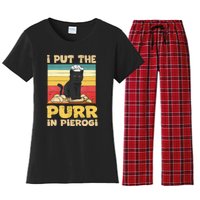 Funny Polish Pierogi Women's Flannel Pajama Set