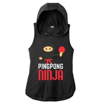 Funny Ping Pong Ninja Shirts Table Tennis Ladies PosiCharge Tri-Blend Wicking Draft Hoodie Tank