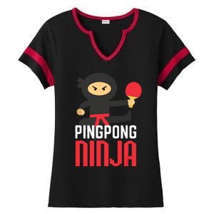 Funny Ping Pong Ninja Shirts Table Tennis Ladies Halftime Notch Neck Tee