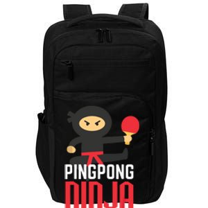 Funny Ping Pong Ninja Shirts Table Tennis Impact Tech Backpack