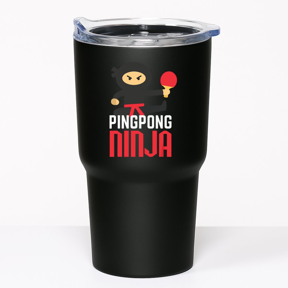Funny Ping Pong Ninja Shirts Table Tennis Tumbler