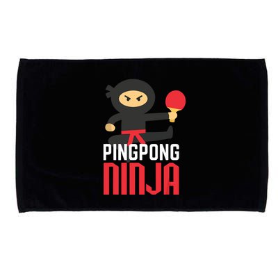 Funny Ping Pong Ninja Shirts Table Tennis Microfiber Hand Towel