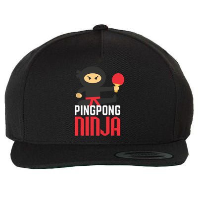 Funny Ping Pong Ninja Shirts Table Tennis Wool Snapback Cap