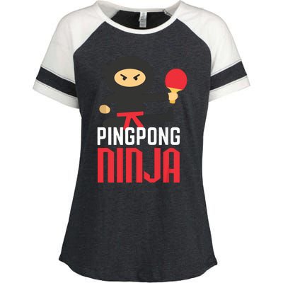 Funny Ping Pong Ninja Shirts Table Tennis Enza Ladies Jersey Colorblock Tee