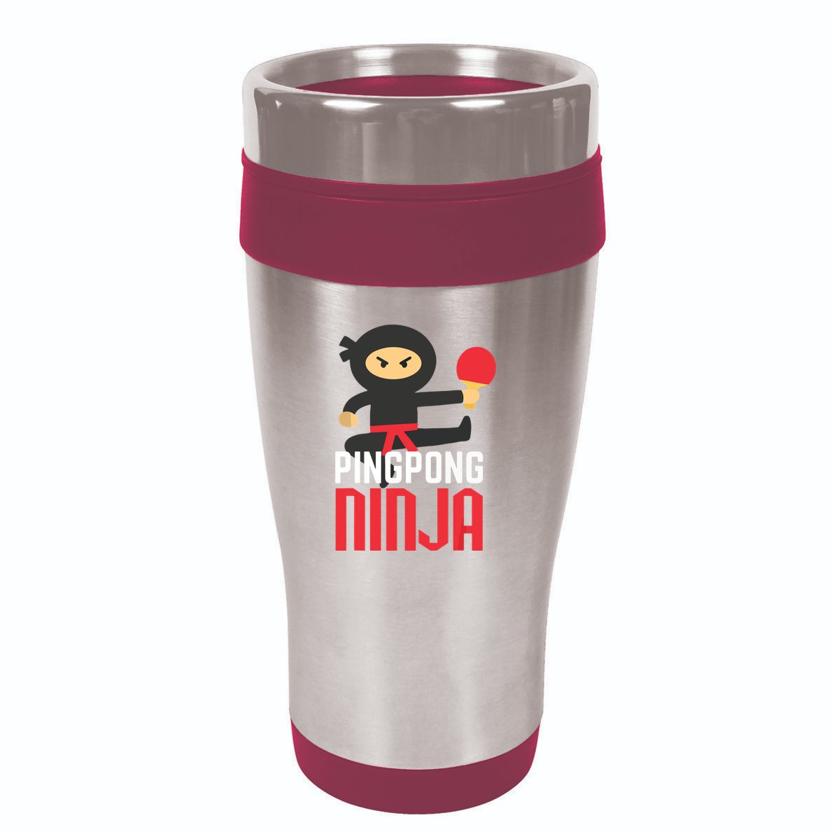 Funny Ping Pong Ninja Shirts Table Tennis 16oz Travel Tumbler