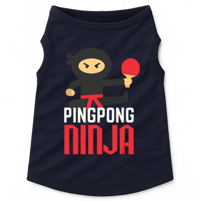 Funny Ping Pong Ninja Shirts Table Tennis Doggie Tank