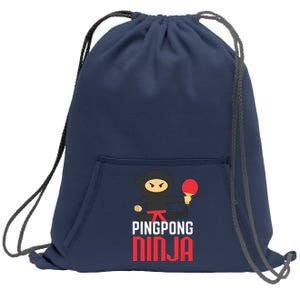 Funny Ping Pong Ninja Shirts Table Tennis Sweatshirt Cinch Pack Bag