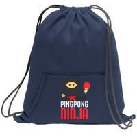 Funny Ping Pong Ninja Shirts Table Tennis Sweatshirt Cinch Pack Bag