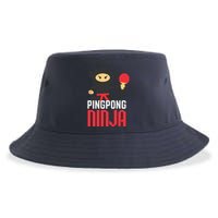 Funny Ping Pong Ninja Shirts Table Tennis Sustainable Bucket Hat