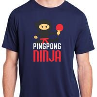 Funny Ping Pong Ninja Shirts Table Tennis Adult ChromaSoft Performance T-Shirt