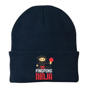 Funny Ping Pong Ninja Shirts Table Tennis Knit Cap Winter Beanie