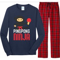 Funny Ping Pong Ninja Shirts Table Tennis Long Sleeve Pajama Set