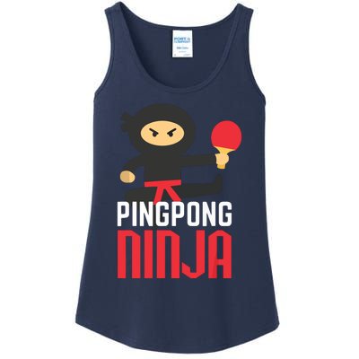 Funny Ping Pong Ninja Shirts Table Tennis Ladies Essential Tank