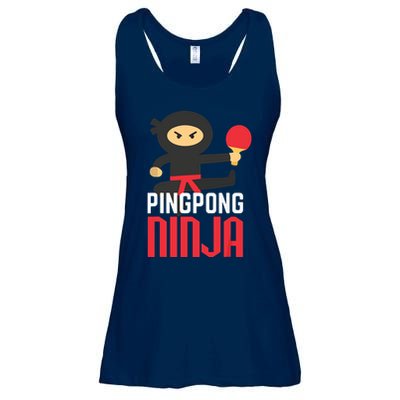 Funny Ping Pong Ninja Shirts Table Tennis Ladies Essential Flowy Tank