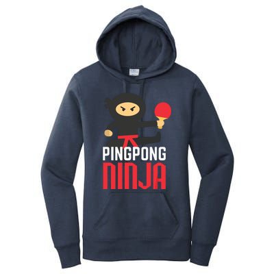 Funny Ping Pong Ninja Shirts Table Tennis Women's Pullover Hoodie