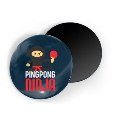 Funny Ping Pong Ninja Shirts Table Tennis Magnet