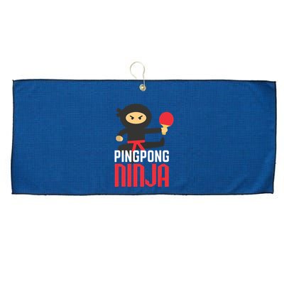 Funny Ping Pong Ninja Shirts Table Tennis Large Microfiber Waffle Golf Towel