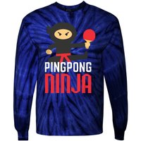 Funny Ping Pong Ninja Shirts Table Tennis Tie-Dye Long Sleeve Shirt