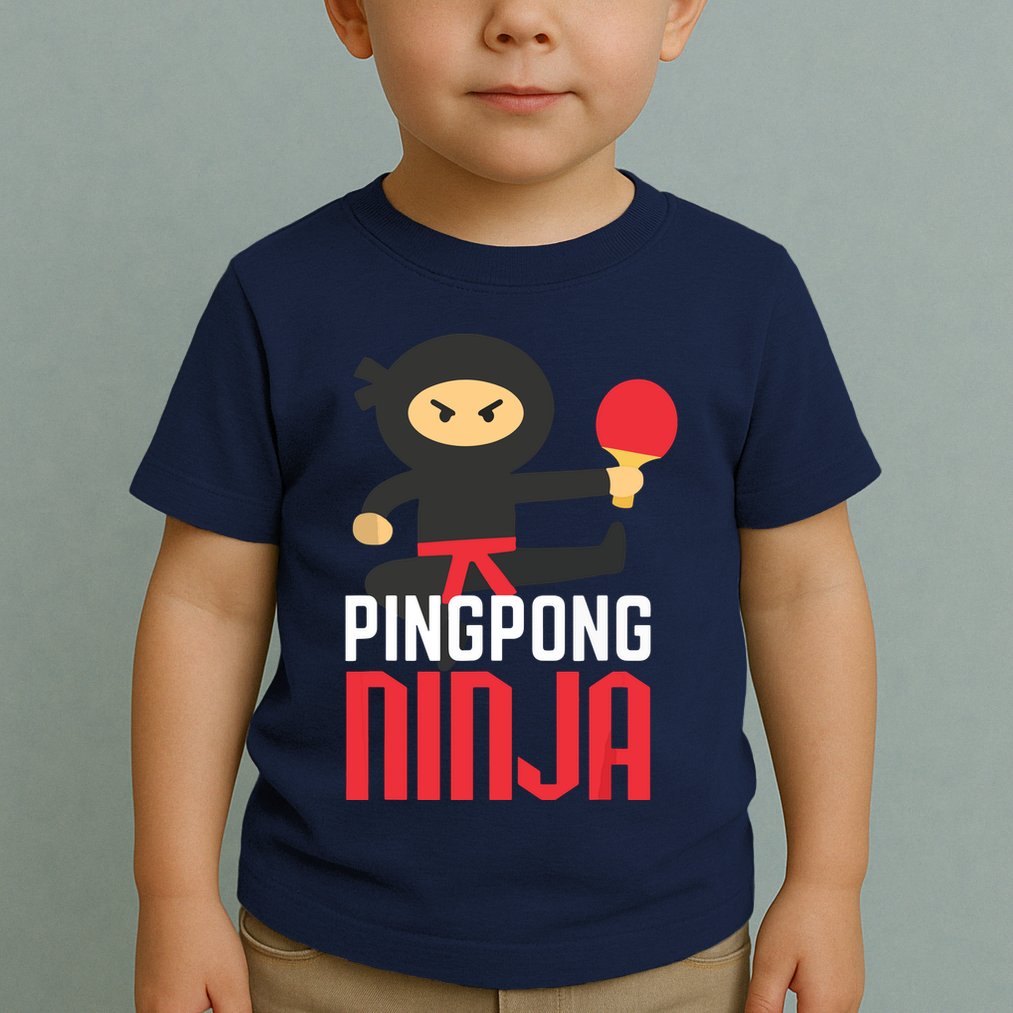 Funny Ping Pong Ninja Shirts Table Tennis Toddler T-Shirt