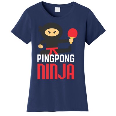 Funny Ping Pong Ninja Shirts Table Tennis Women's T-Shirt