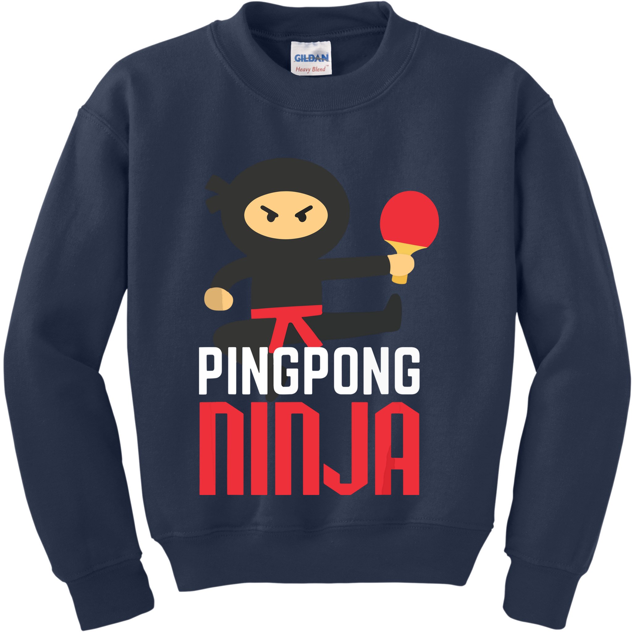 Funny Ping Pong Ninja Shirts Table Tennis Kids Sweatshirt