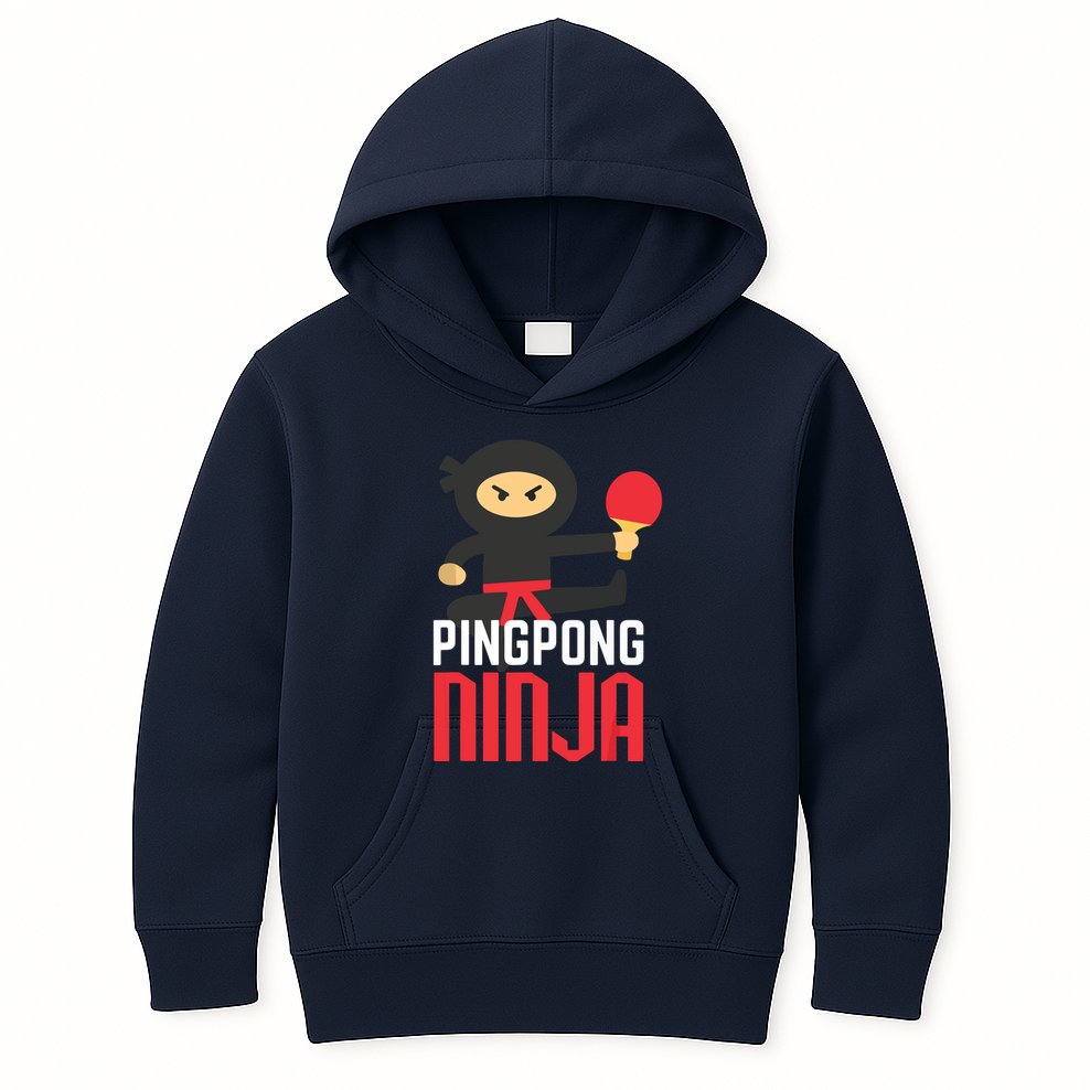 Funny Ping Pong Ninja Shirts Table Tennis Kids Hoodie