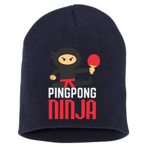 Funny Ping Pong Ninja Shirts Table Tennis Short Acrylic Beanie