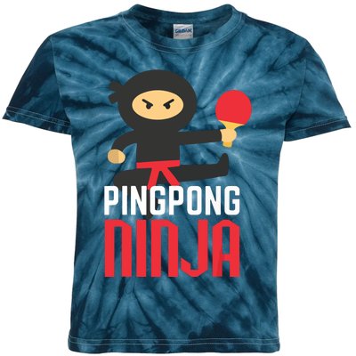 Funny Ping Pong Ninja Shirts Table Tennis Kids Tie-Dye T-Shirt