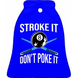 Funny Pool Player Billard 8ball Gift Ceramic Bell Ornament