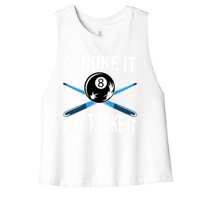 Funny Pool Player Billard 8ball Gift Women's Racerback Cropped Tank