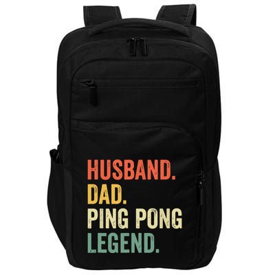 Funny Ping Pong Husband Dad Table Tennis Legend Vintage Impact Tech Backpack