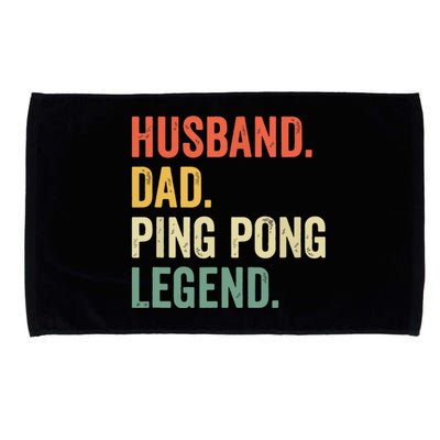 Funny Ping Pong Husband Dad Table Tennis Legend Vintage Microfiber Hand Towel