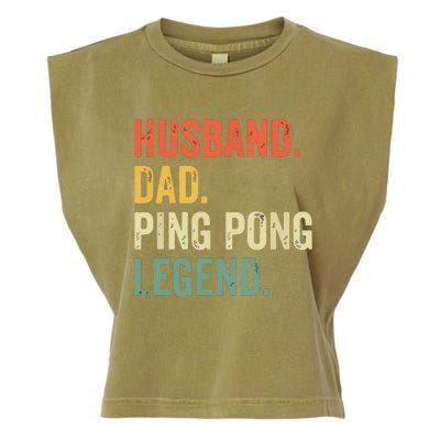 Funny Ping Pong Husband Dad Table Tennis Legend Vintage Garment-Dyed Women's Muscle Tee