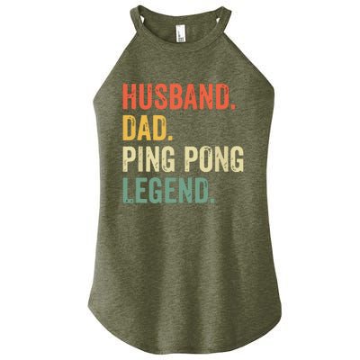 Funny Ping Pong Husband Dad Table Tennis Legend Vintage Women's Perfect Tri Rocker Tank