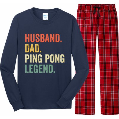 Funny Ping Pong Husband Dad Table Tennis Legend Vintage Long Sleeve Pajama Set