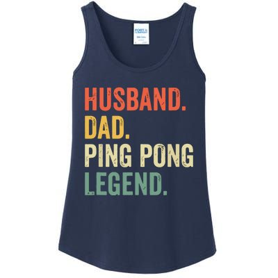 Funny Ping Pong Husband Dad Table Tennis Legend Vintage Ladies Essential Tank