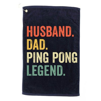 Funny Ping Pong Husband Dad Table Tennis Legend Vintage Platinum Collection Golf Towel