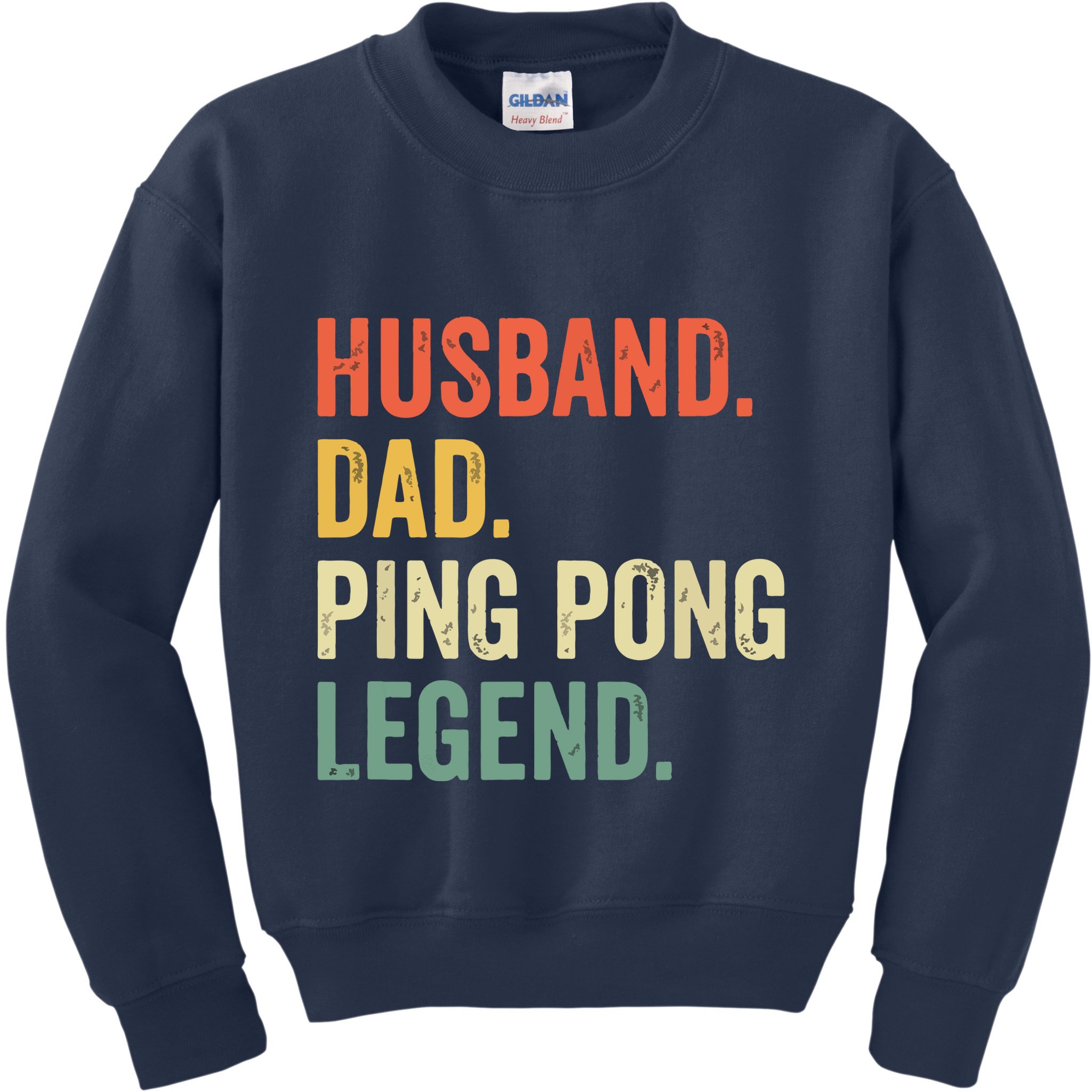 Funny Ping Pong Husband Dad Table Tennis Legend Vintage Kids Sweatshirt