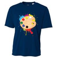 Funny Paint Pallet Art For Painting Artist Cooling Performance Crew T-Shirt