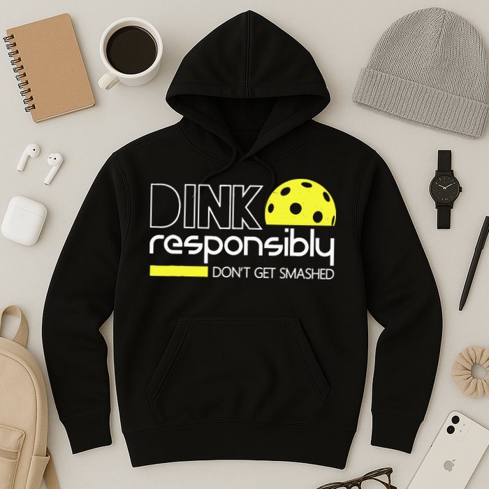 Funny Pickleball Player Dink Responsibly Don't Get Smashed Hoodie