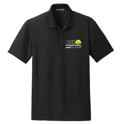 Funny Pickleball Player Dink Responsibly Don't Get Smashed Dry Zone Grid Polo