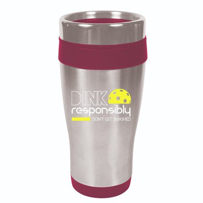 Funny Pickleball Player Dink Responsibly Don't Get Smashed 16oz Travel Tumbler