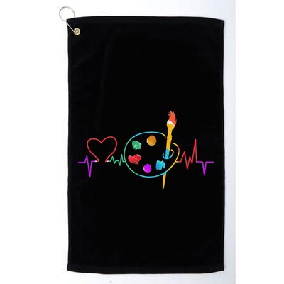 Funny Paint Palette Brush Artist Painter Gift Golf Towel