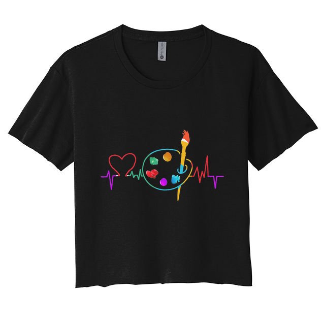 Funny Paint Palette Brush Artist Painter Gift Crop Top