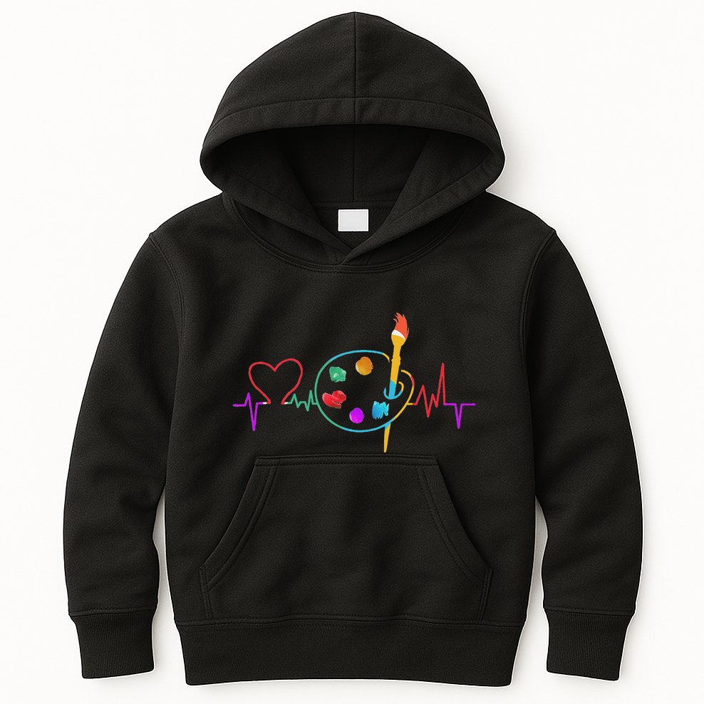 Funny Paint Palette Brush Artist Painter Gift Kids Hoodie