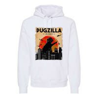 Funny Pug Pugzilla Funny Dog Pug Premium Hoodie