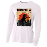 Funny Pug Pugzilla Funny Dog Pug Cooling Performance Long Sleeve Crew