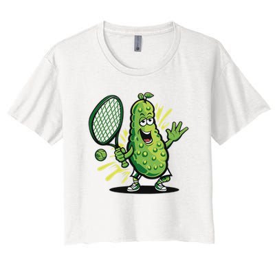 Funny Pickleball Player Paddleball Lover Crop Top
