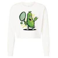 Funny Pickleball Player Paddleball Lover Cropped Pullover Crew