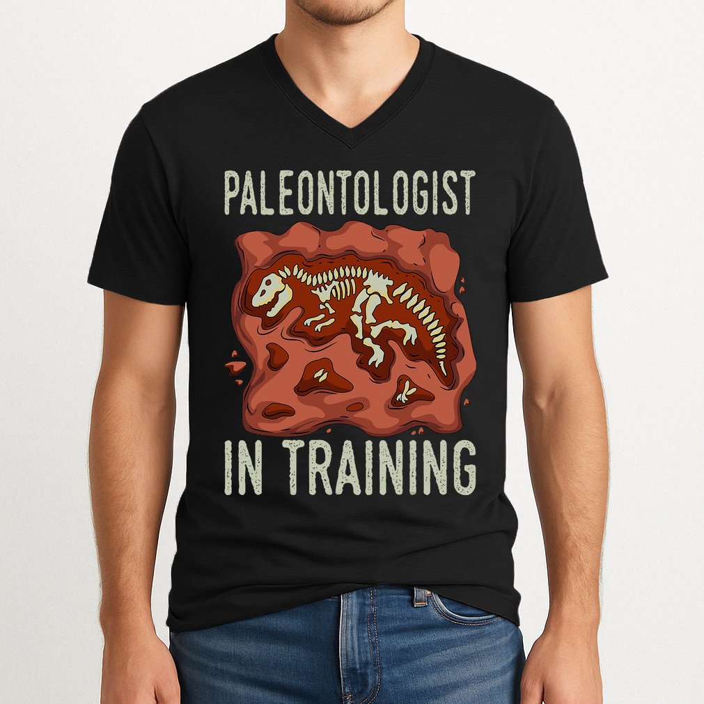 Future Paleontologist Paleontology Student Fossil Hunting V-Neck T-Shirt